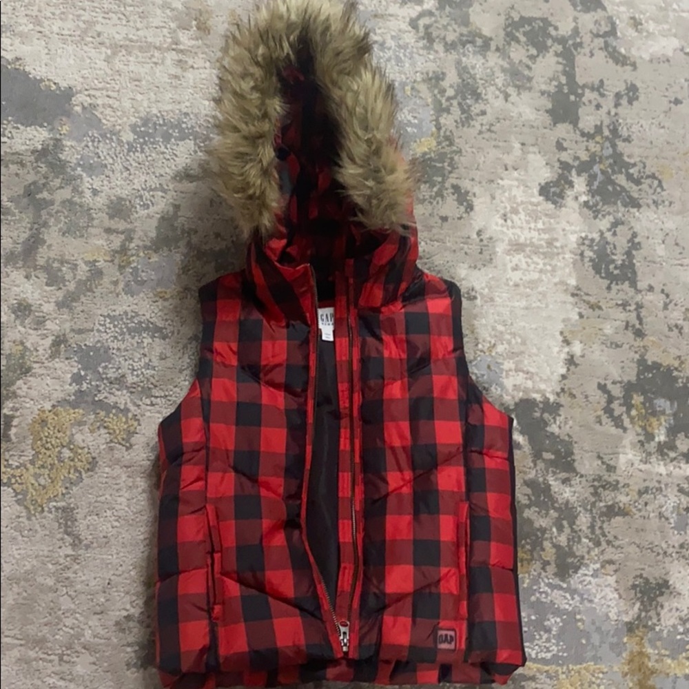 Red and black Gap vest